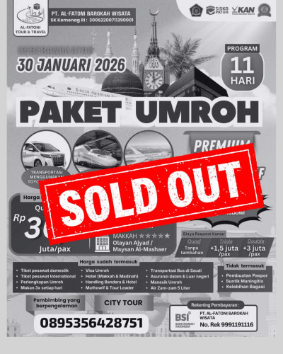 PAKET UMROH AWAL TAHUN 2026 (SOLD OUT)